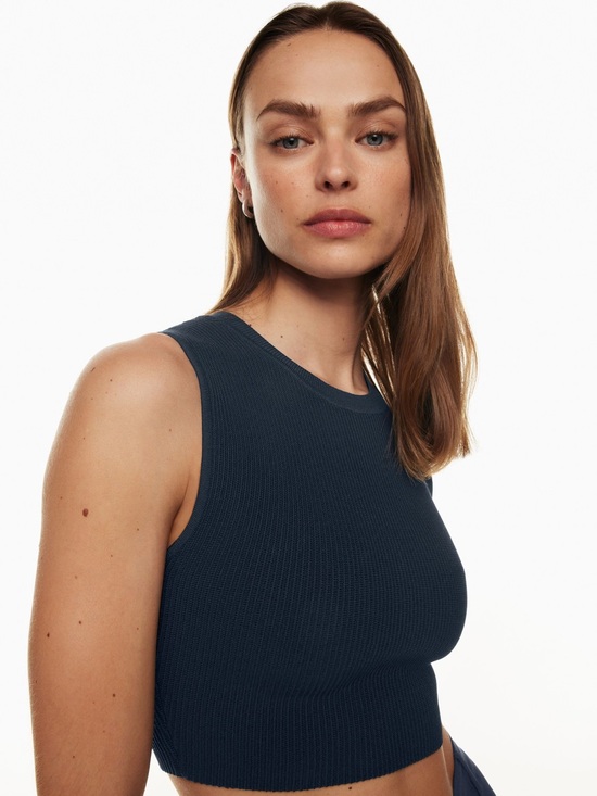 Babaton Tops - Babaton Sculpt Knit Ribbed Cropped Muscle Tank